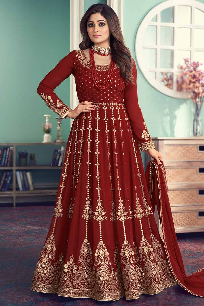 Buy Grey Anarkali Kota Doria Bandhani V Neck Pattern With Dupatta For Women  by Samyukta Singhania Online at Aza Fashions.