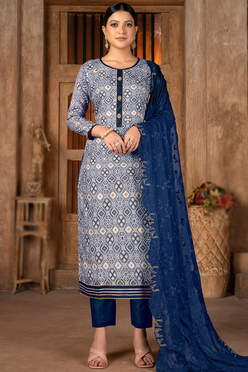 Cotton printed suit piece sale