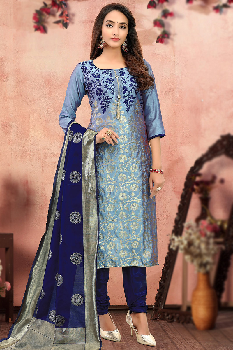 Silk churidar top set