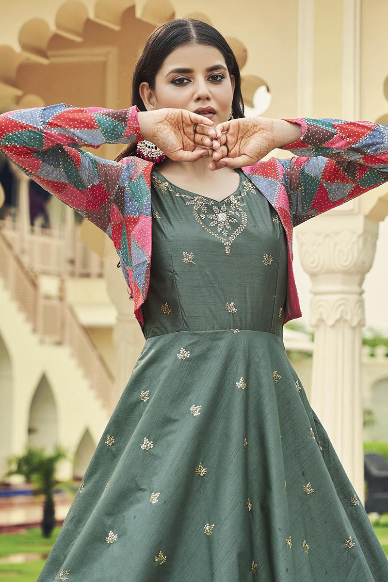 Embroidered anarkali kurti new arrivals