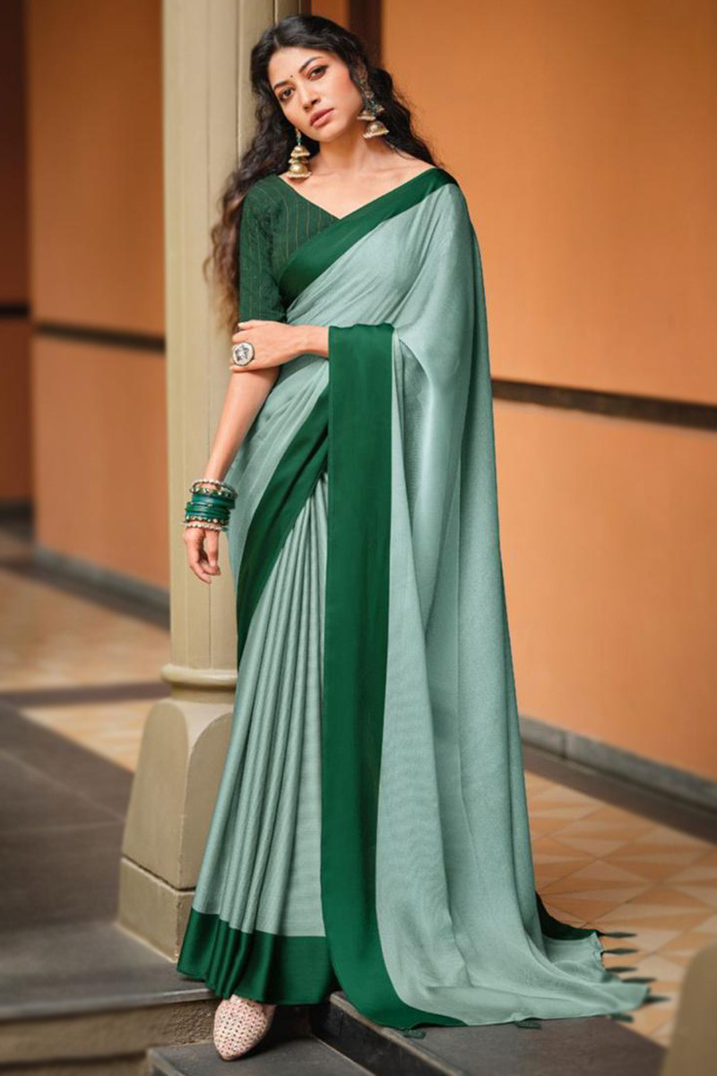 Bhadni Moss Chiffon Saree