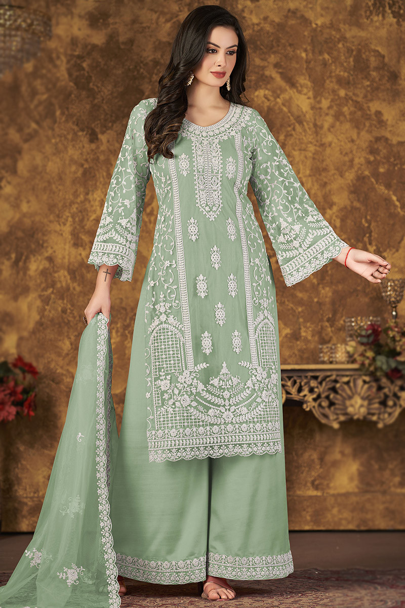 Straight cut dresses online with palazzo