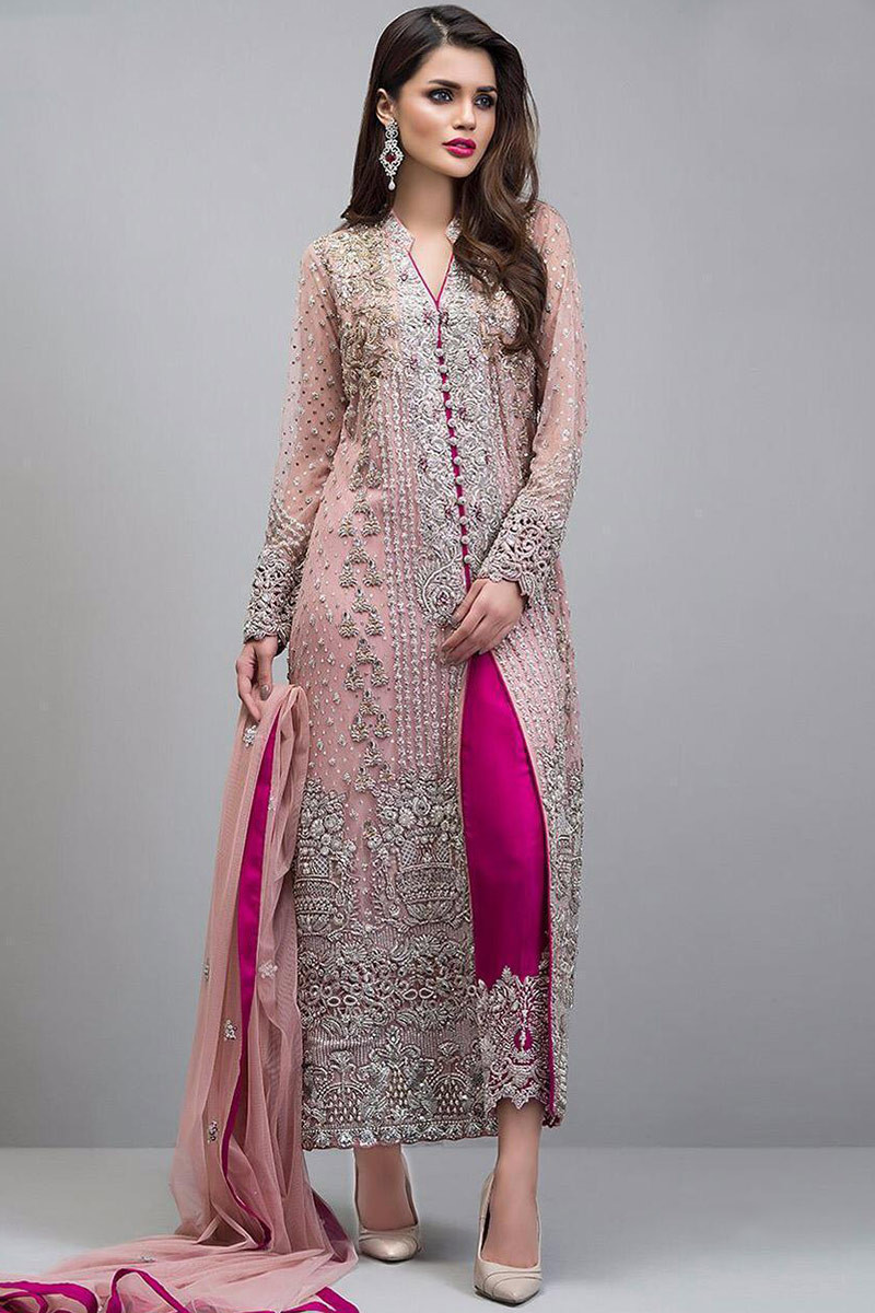 Buy Dusty Pink Net Cigarette Pant With Zardosi Work Online LSTV05659 Andaaz Fashion