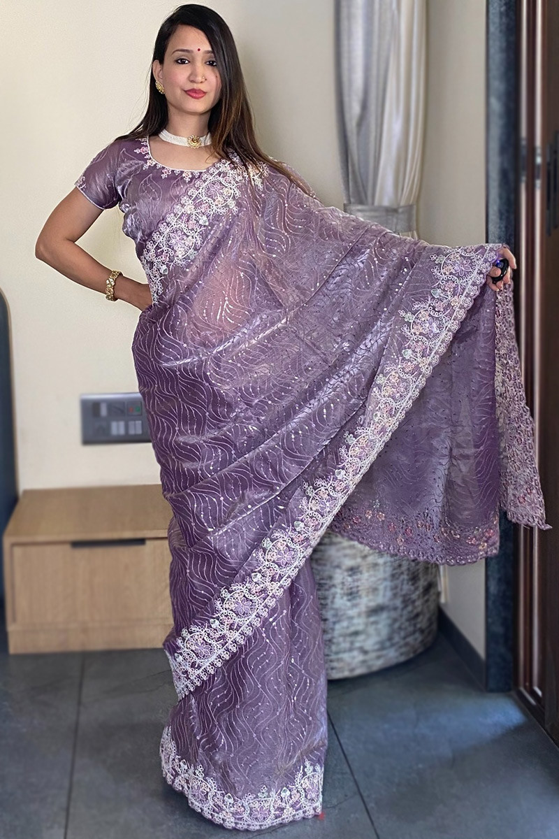 Fancy saree style sale