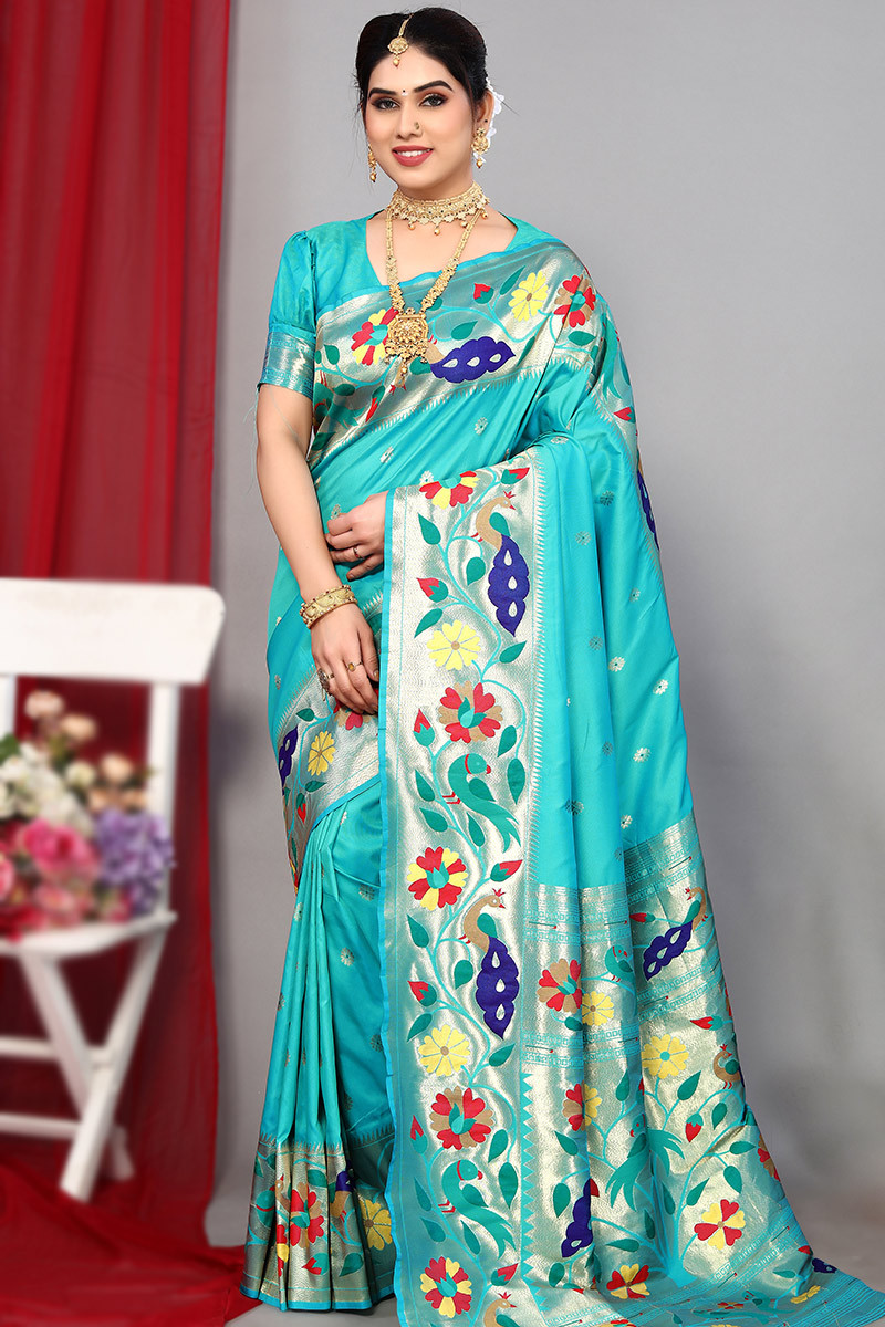 Soft Silk saree With Fancy Zari Weaved Big Border