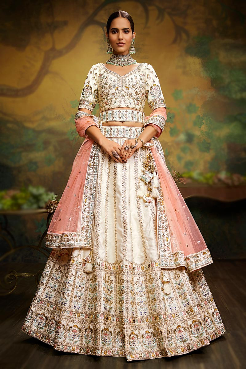 Buy White Lehenga Choli for Women Foil Mirror Bandhani Dupatta Chaniya Choli  Indian Festival Ghagra Choli Party Wear Wedding Lengha Choli Online in  India - Etsy