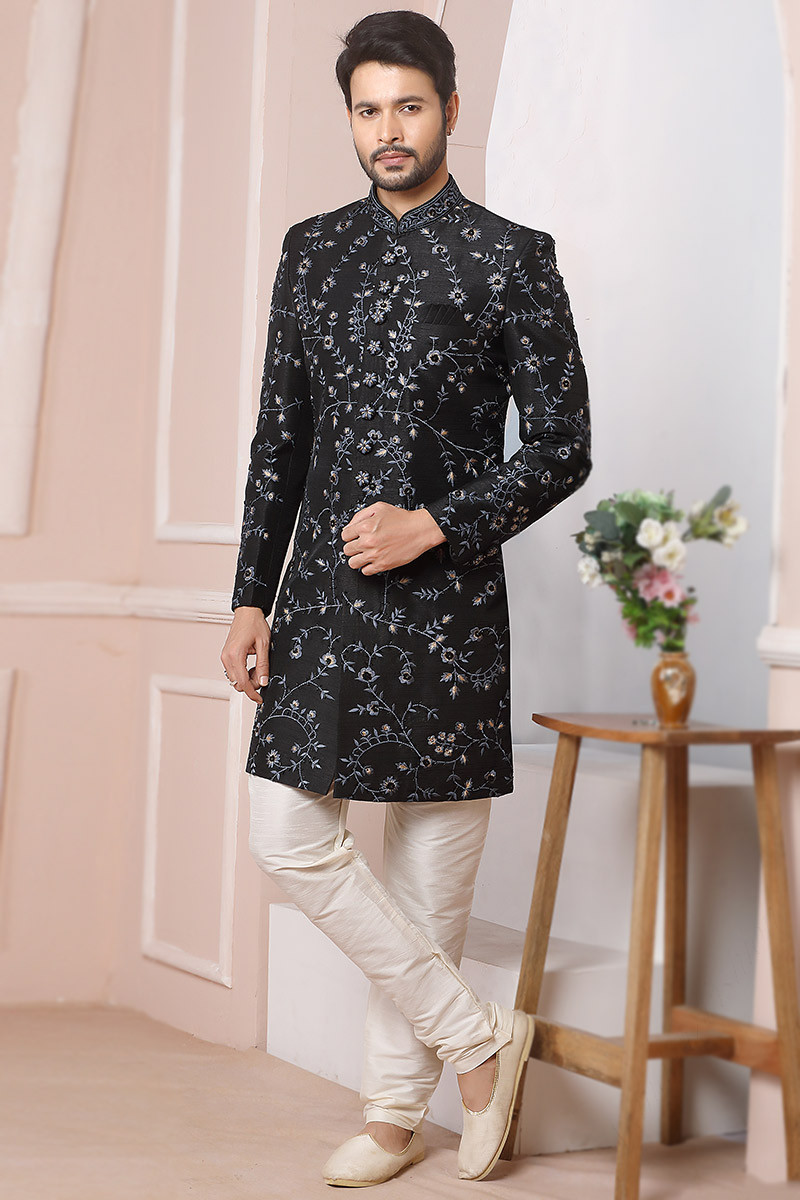 Mens best sale banarasi sherwani
