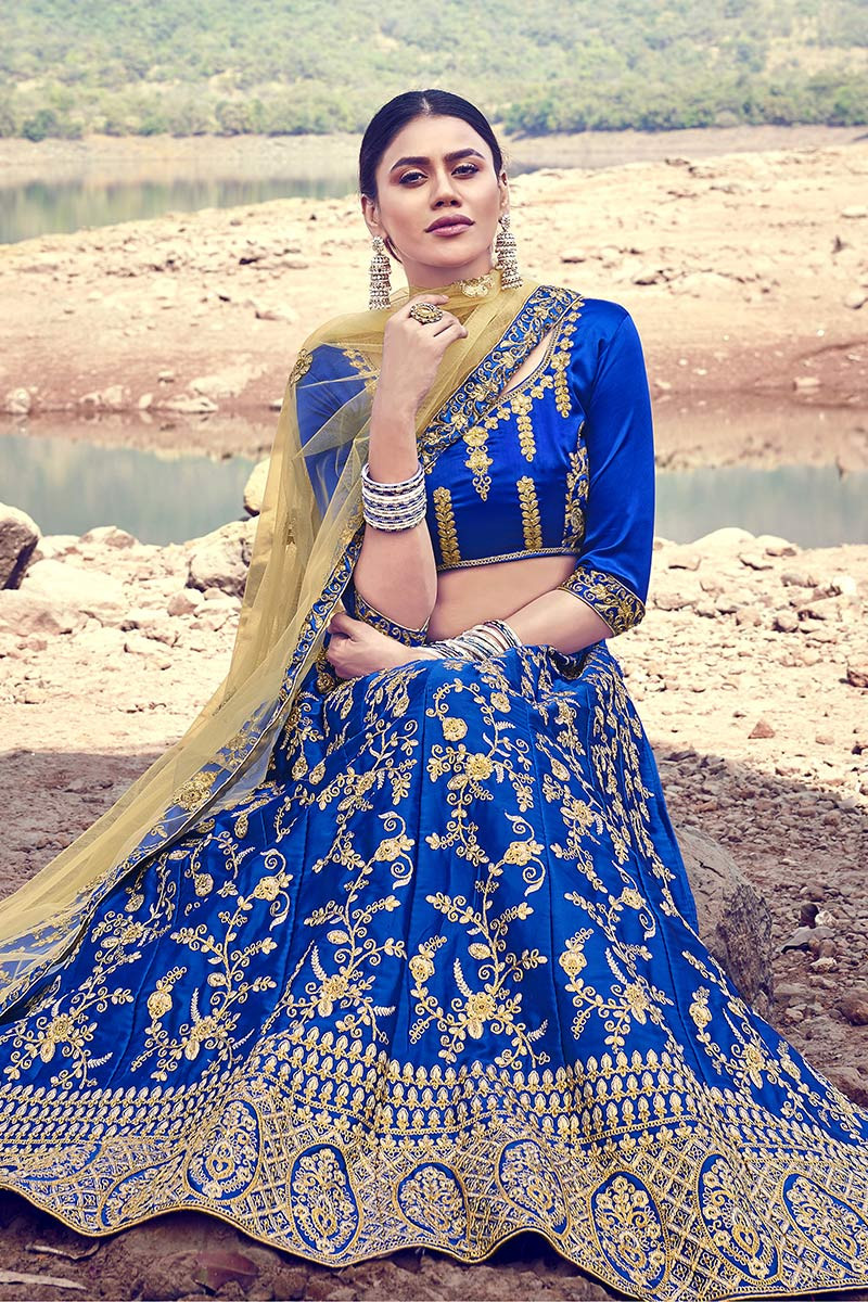 Buy Royal Blue Lehenga Choli Wedding Bridal Wear Chaniya Choli for Women  Embroidery Chaniya Choli With Dupatta Bridensmind Dresse Sequence Work  Online in India - Etsy