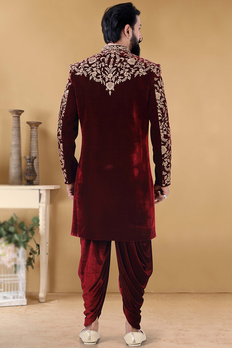 Sherwani dhoti deals suit