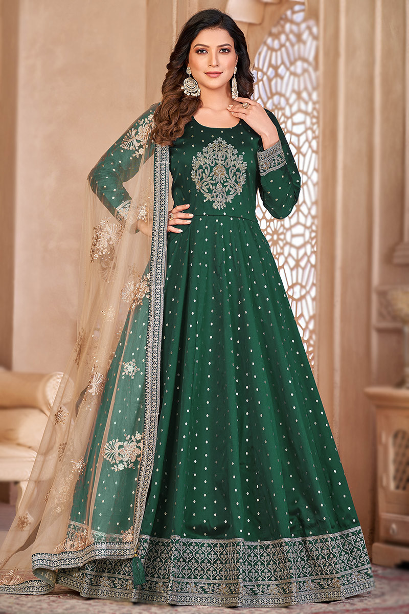Taffeta silk anarkali top