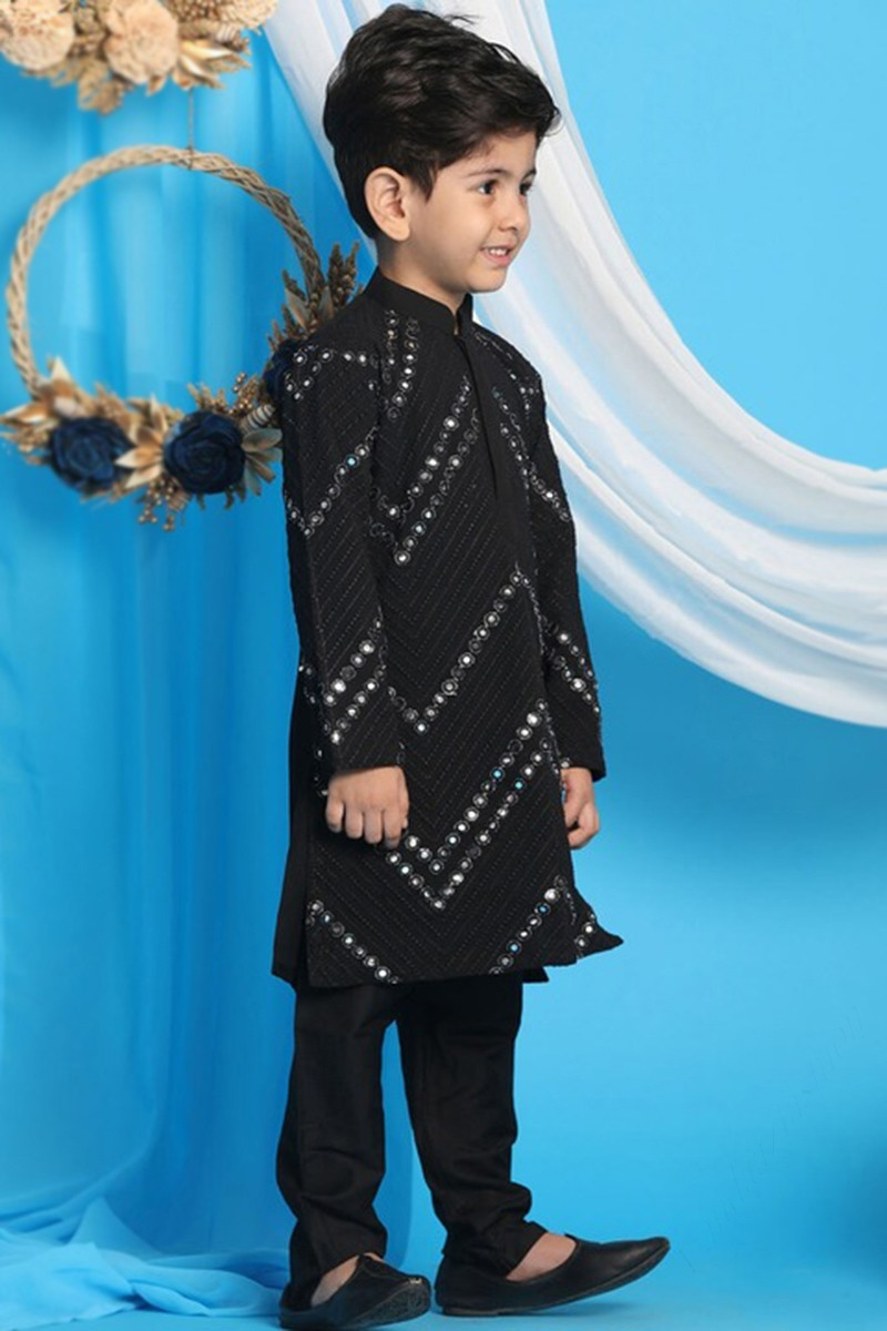 Boys kurta sales pajama black