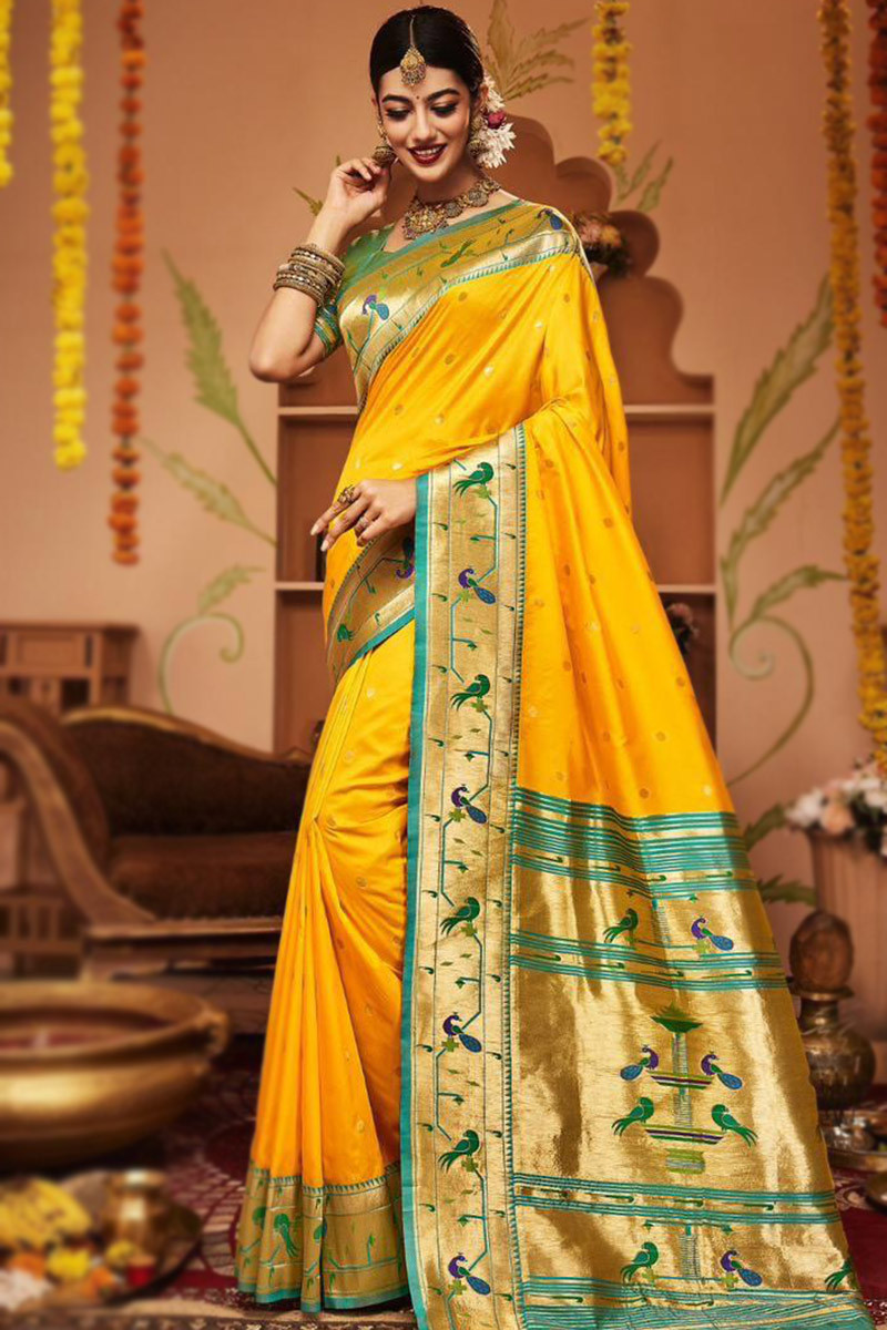 Buy Red Silk Traditional Wear Paithani Saree Online From Wholesale Salwar.