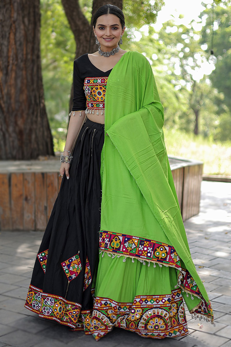 Buy Designer Sarees, Salwar Kameez, Kurtis & Tunic and Lehenga Choli.Good  Looking Light Green Lehenga Choli