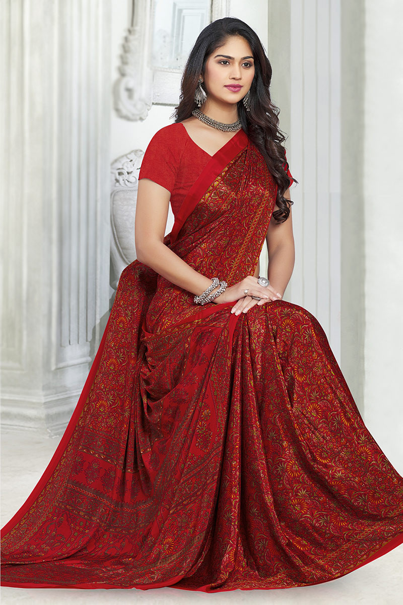 Buy Crepe Silk Plain Grey Traditional Saree Online : 118153 - New Arrivals