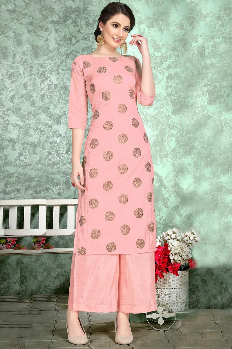 Light pink palazzo suit discount