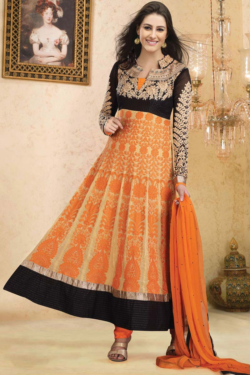 Orange clearance frock suit