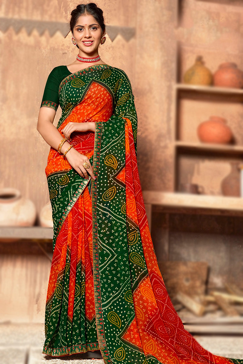 Bandhej georgette outlet sarees