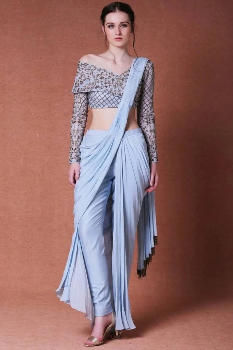 Trending Draped Saree for Plus Size Ladies | by Fresh Look Fashion | Medium