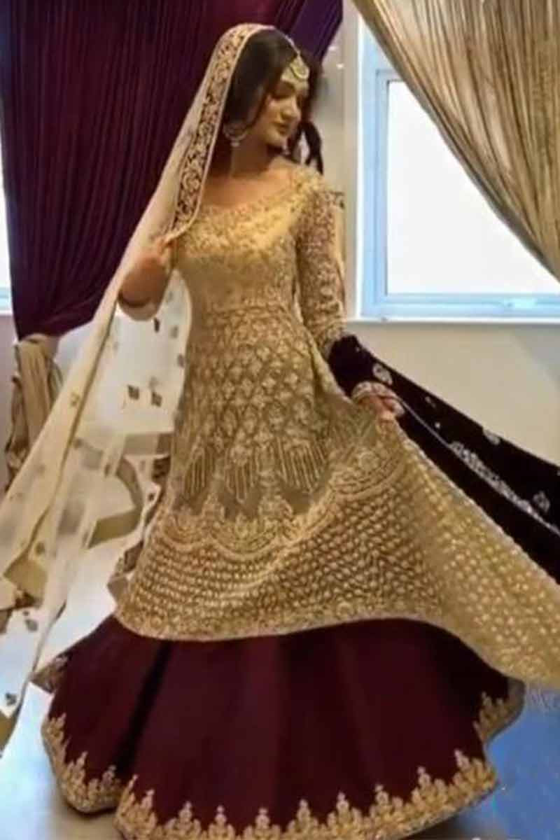 Net Thread Off white Diwali Anarkali Suit with Dupatta - AS3281
