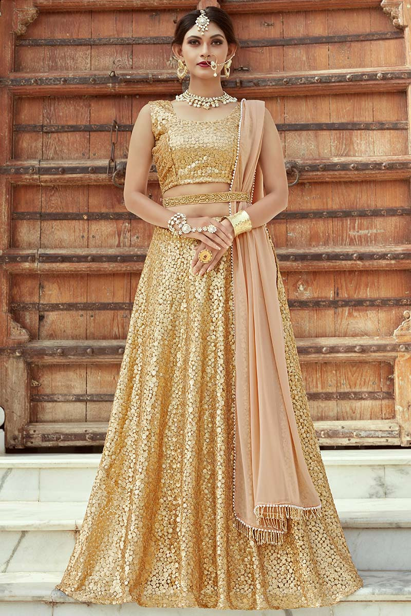 Gold colour shop long dress