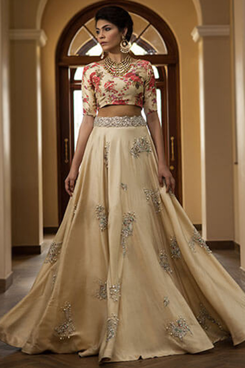 Taffeta silk embroidered gown 2025