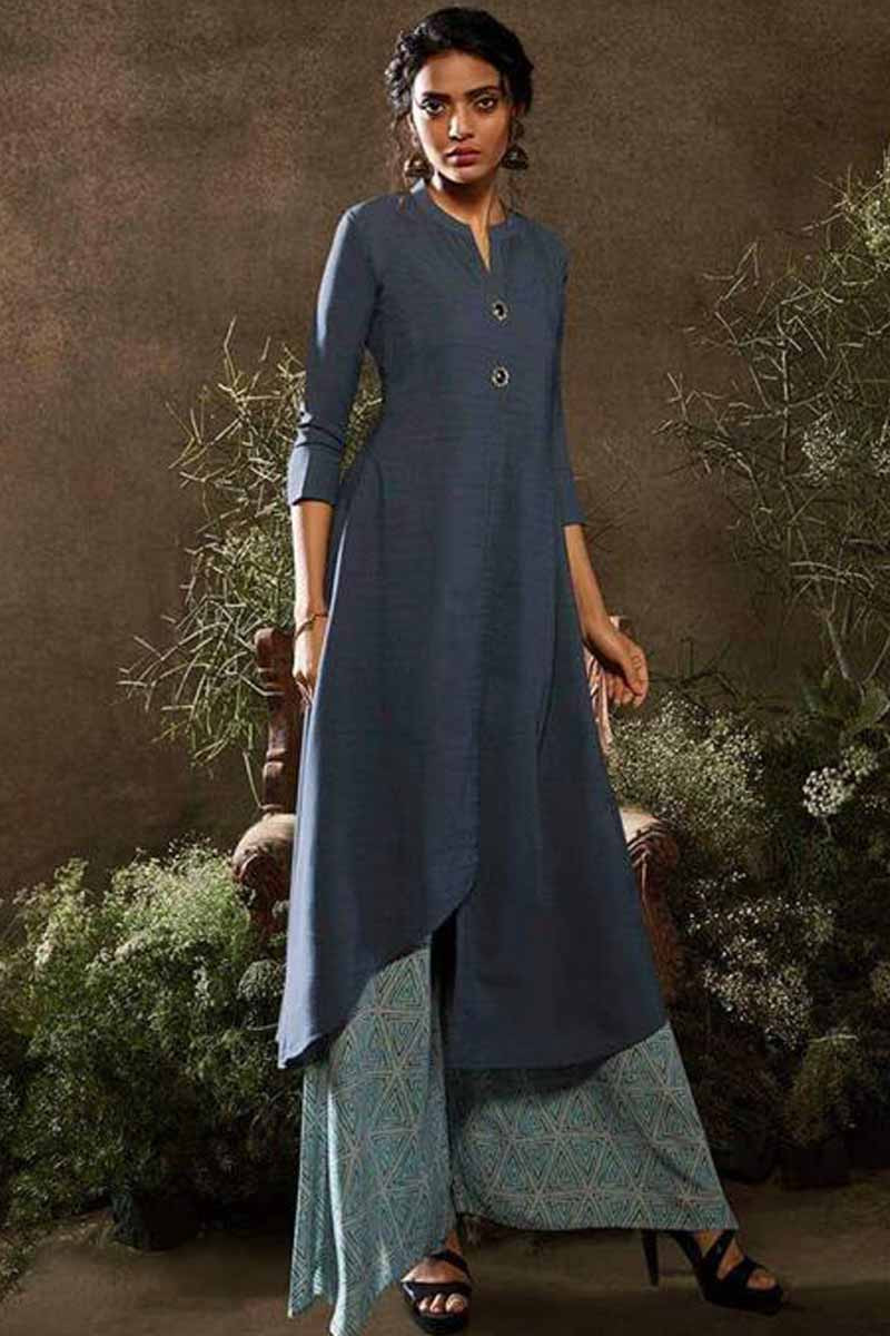 Plain palazzo hot sale pant suit