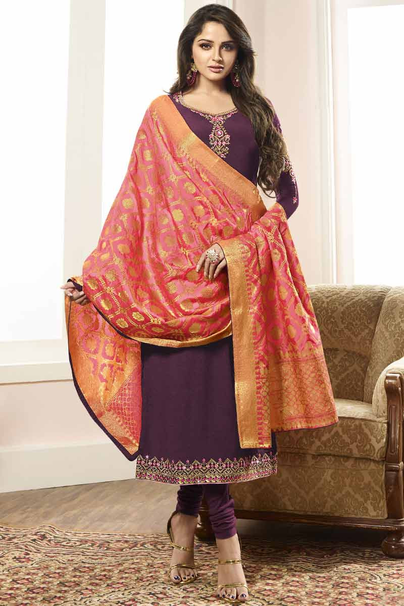 Crepe churidar new arrivals