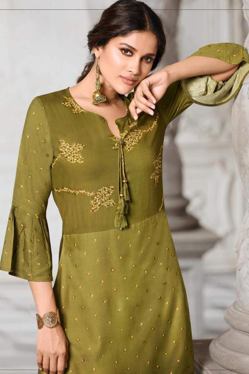 Olive green kurtis online shop