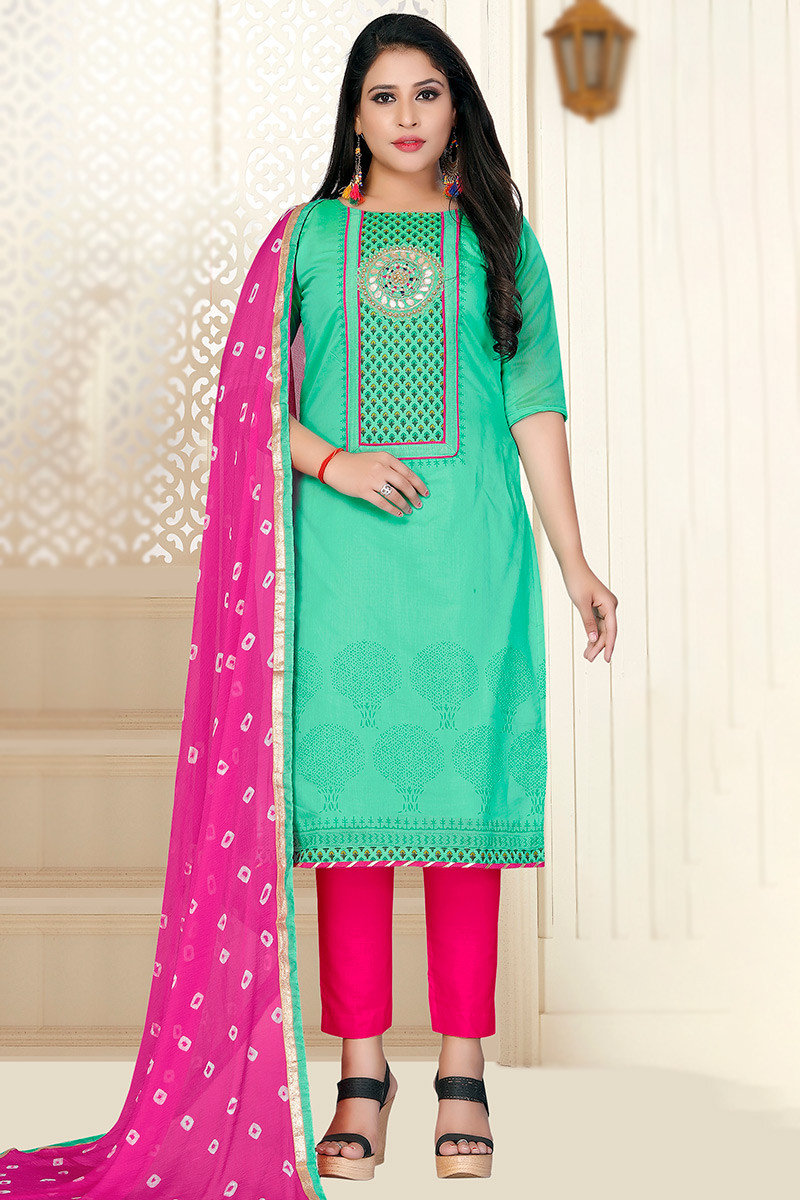Cotton gota suits sale