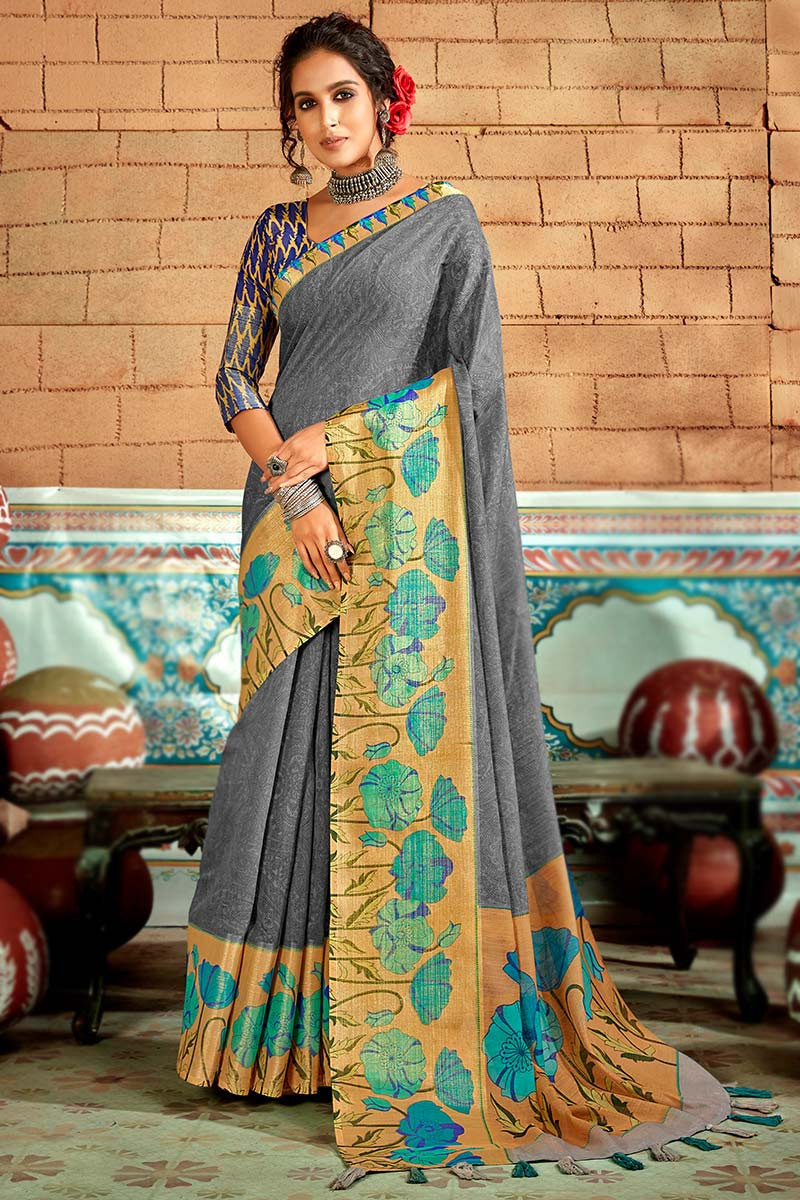 Cotton printed saree with price 2025