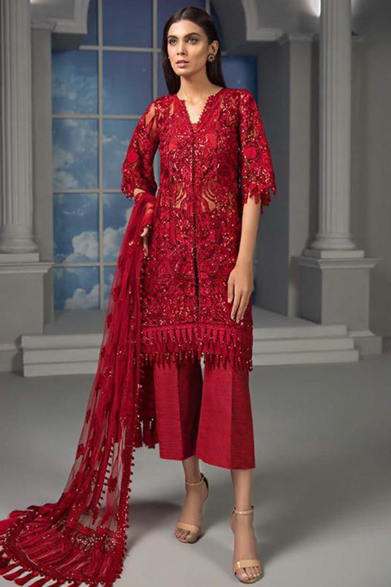 Red pantsuit discount for wedding