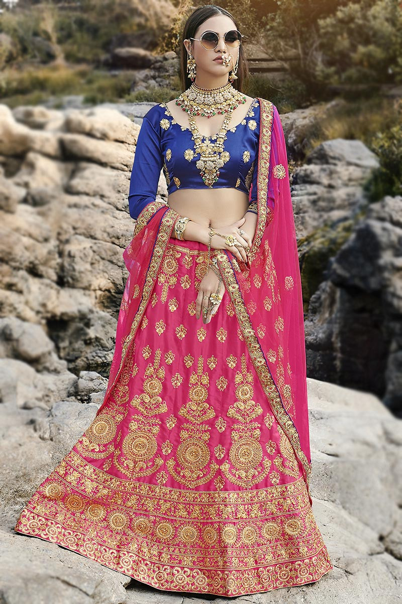 Pink With Offwhite Lehenga Choli for Women Indian Wedding Party Wear  Lahanga Choli Silk With Patola Print Design Chaniya Choli Indian Outfit -  Etsy