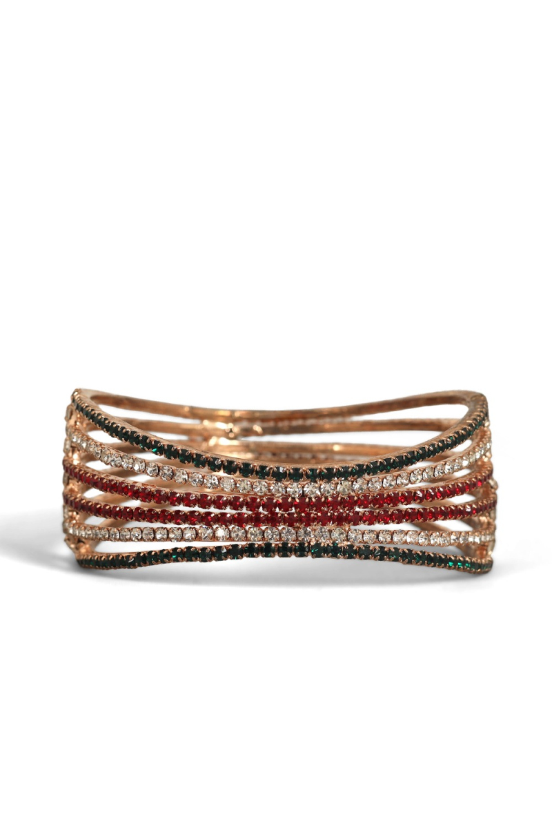 Radiant Multicolor Brass Bangles with Glossy Finish