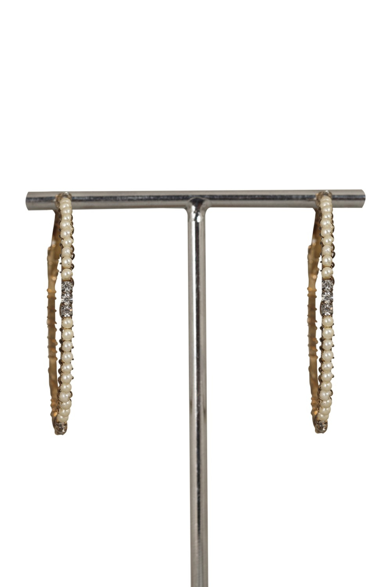 Stone Work Gold Plated Earrings
