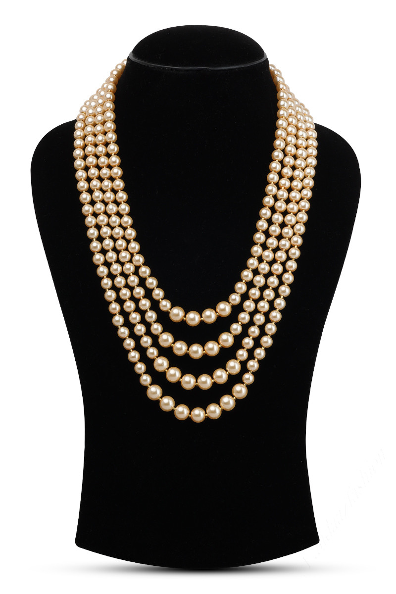 Sherwani pearl necklace discount