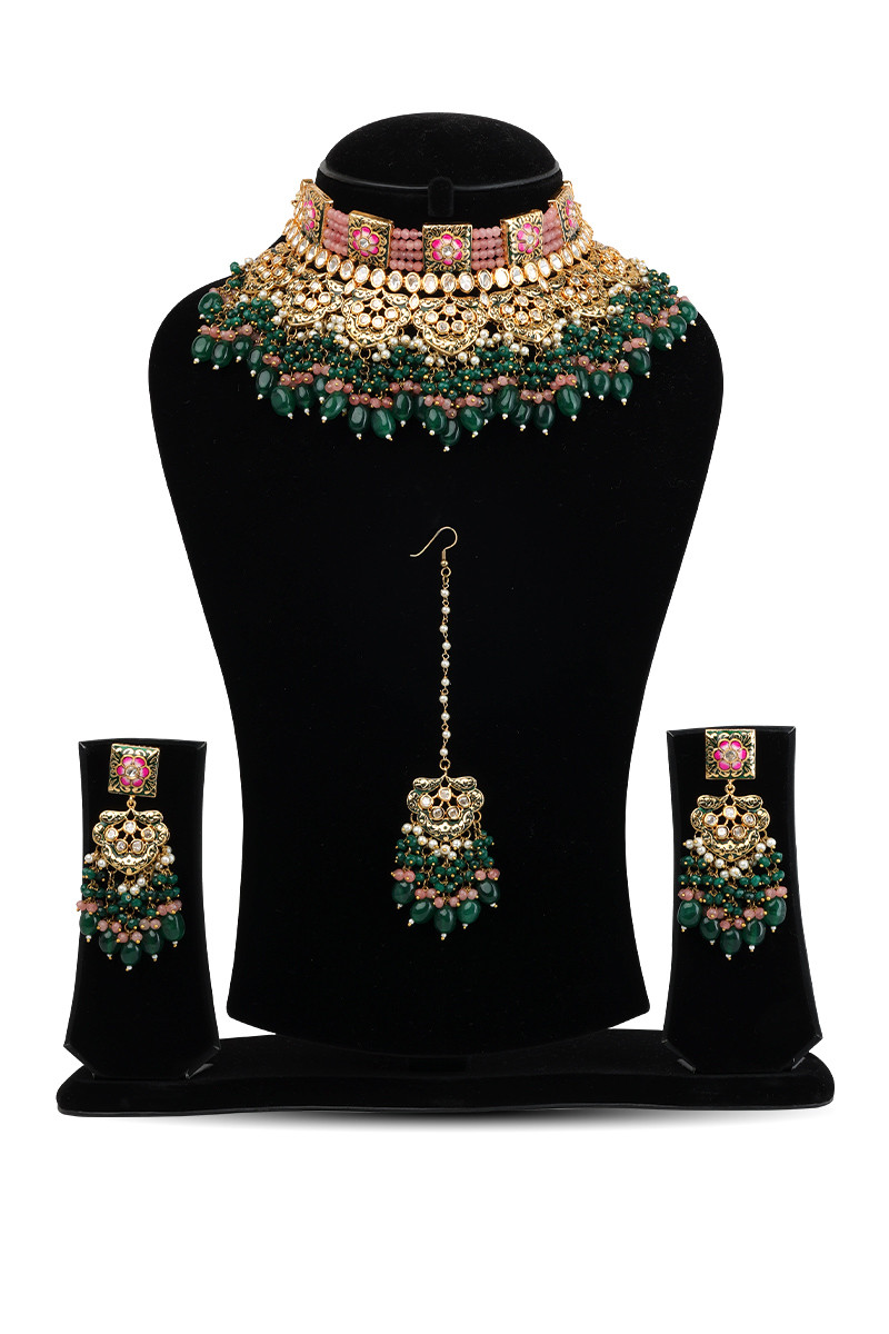 Red kundan bridal set store