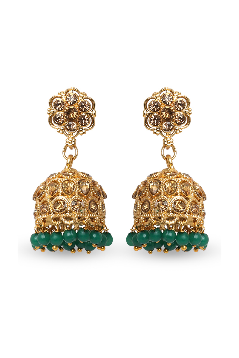  Stone Studded Beaded Earrings