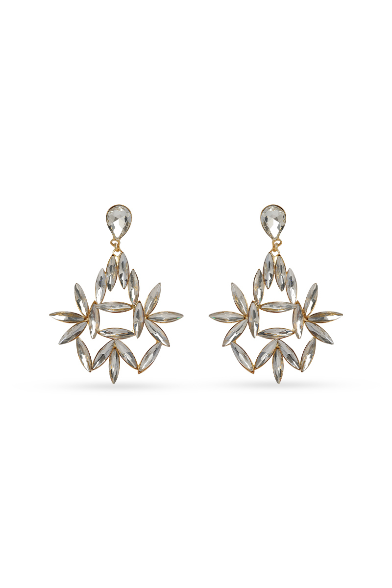 Antique Finish Drop Earrings with Engraved Design