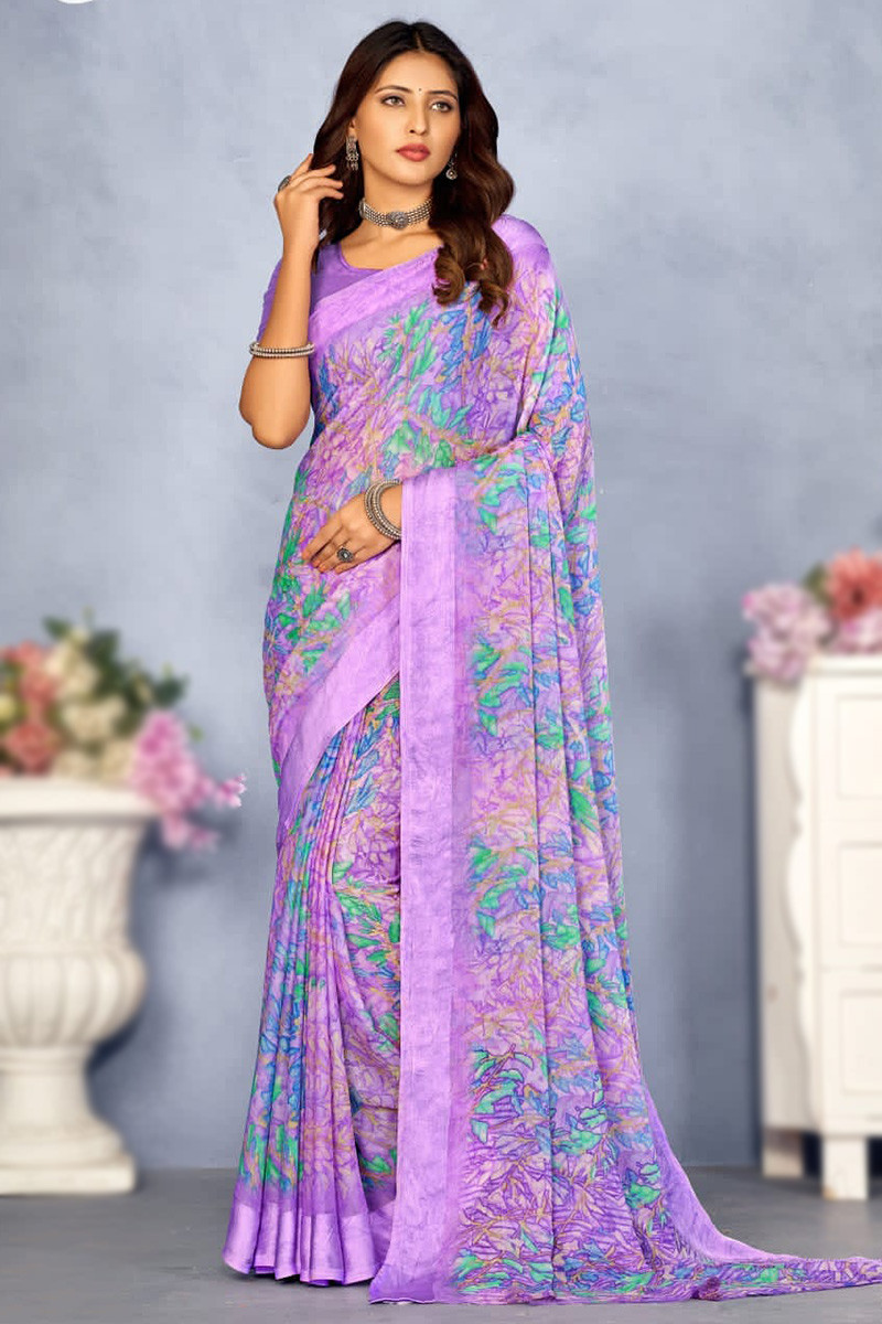 Purple organza hand painted saree with intricate cutdana derailing making  it perfect for your casual events and any wedding event Shop ... | Instagram