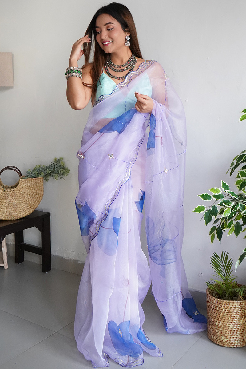 Light weight party wear sarees online