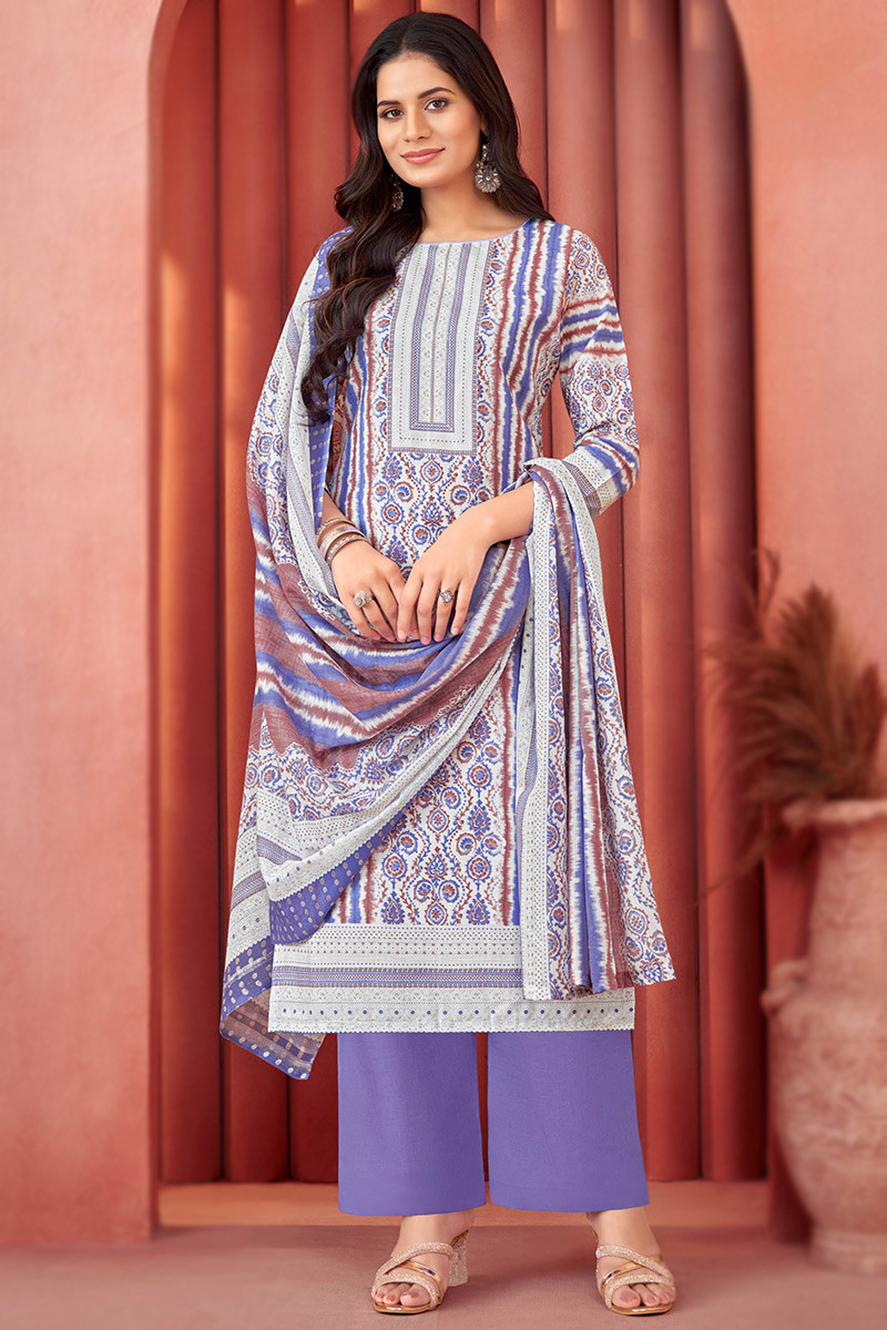 Cotton palazzo suit set on sale
