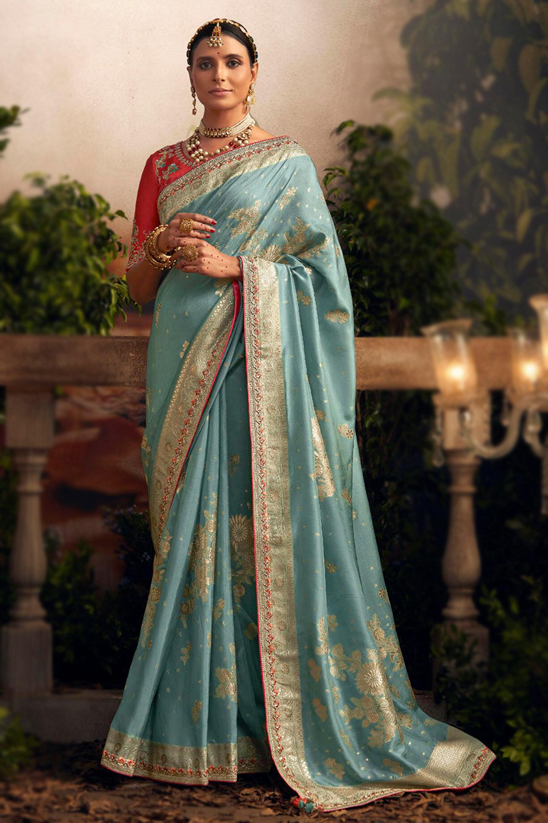 Light blue wedding saree hotsell