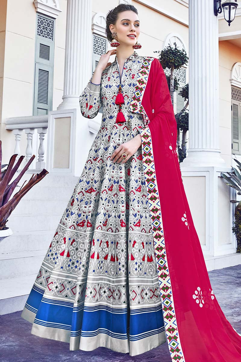Cotton frock suit long hot sale