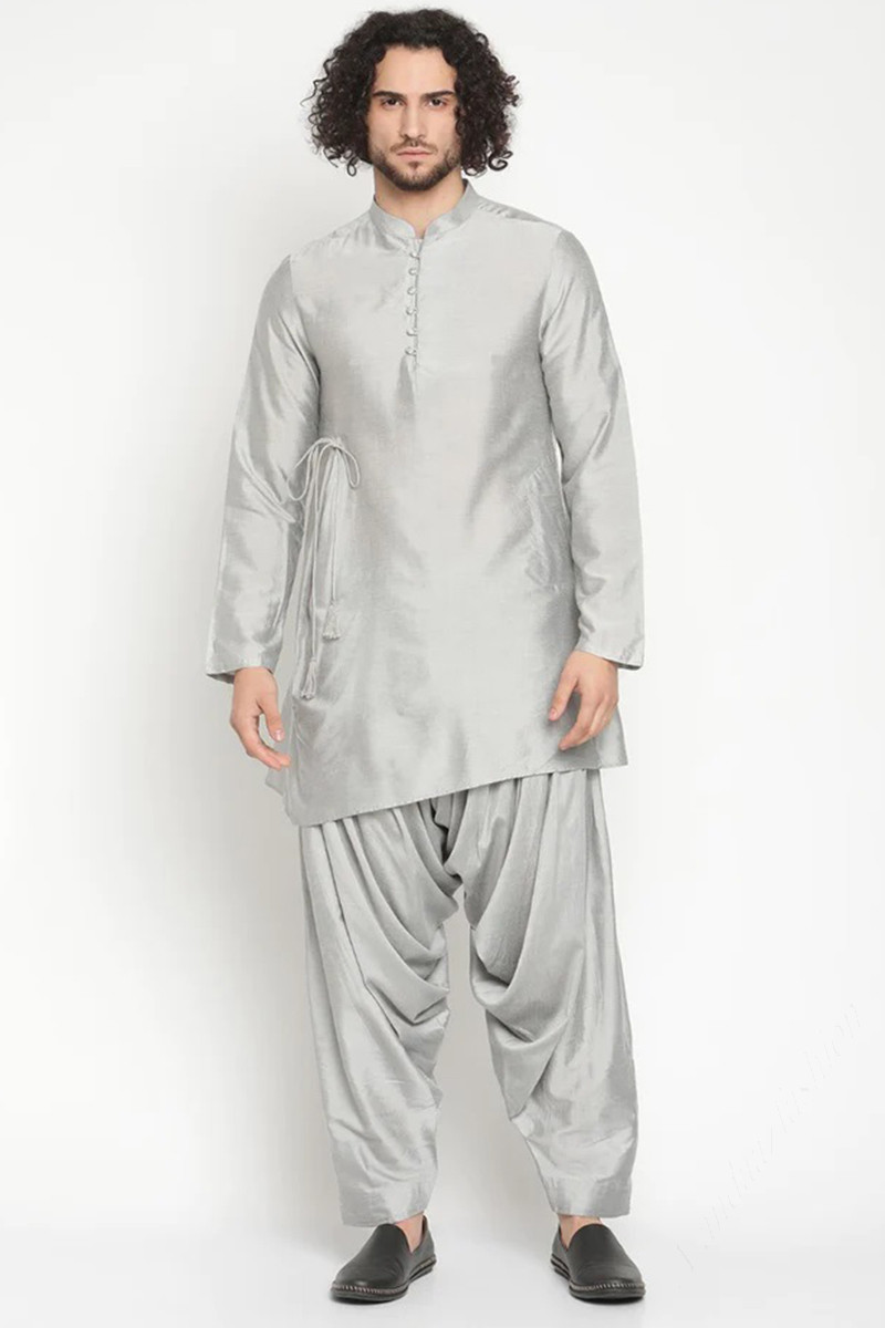 Light grey kurta pajama deals