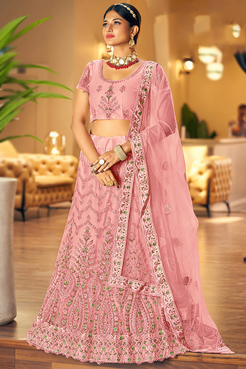 Appealing Grey Color Partywear Georgette With Embroidery Work Jacket Style  Lehenga