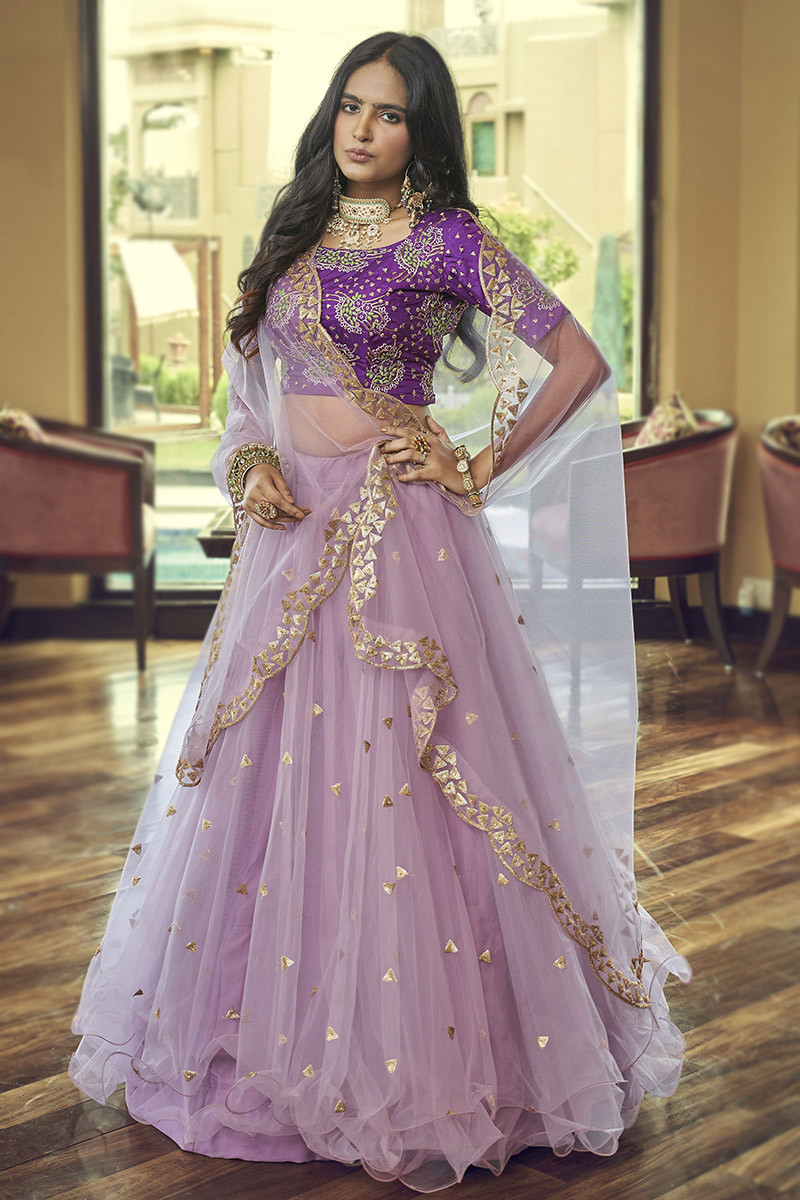 Light purple hot sale lehenga choli