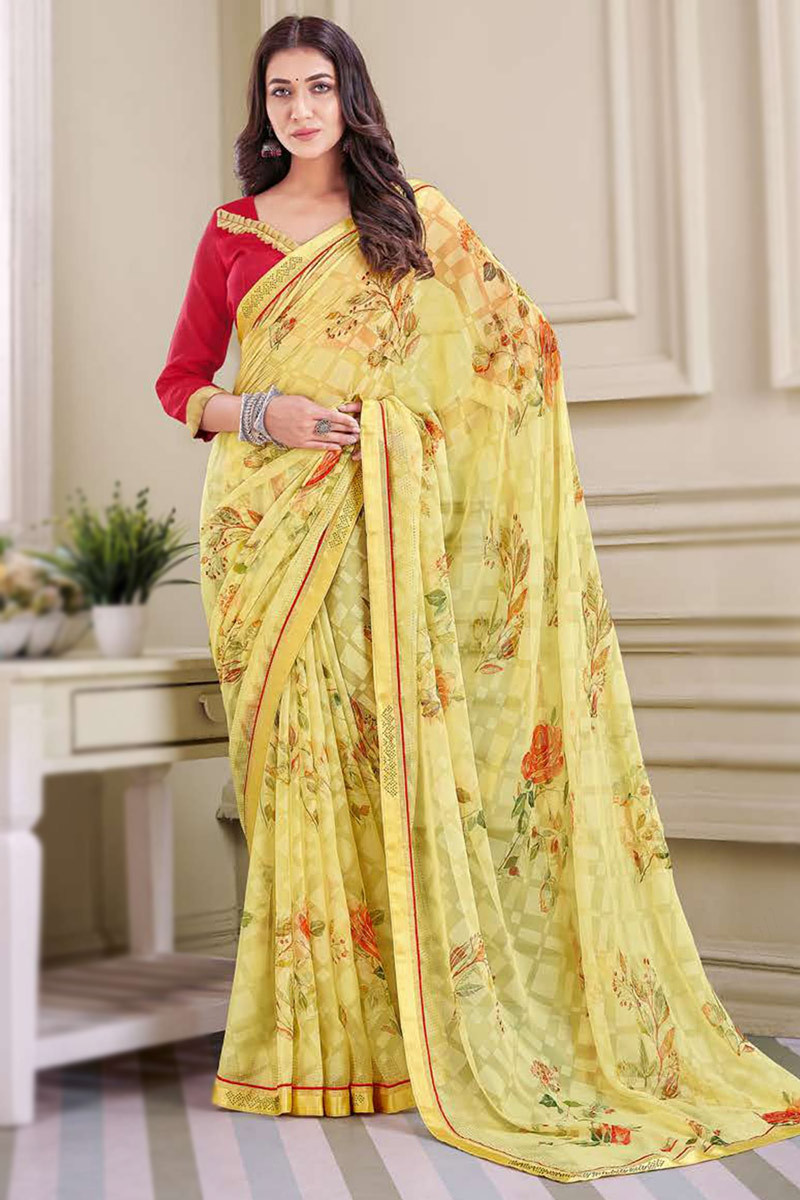Teal Blue Woven Soft Brasso Saree with Lovely Mustard Yellow Blouse | TST |  The Silk Trend