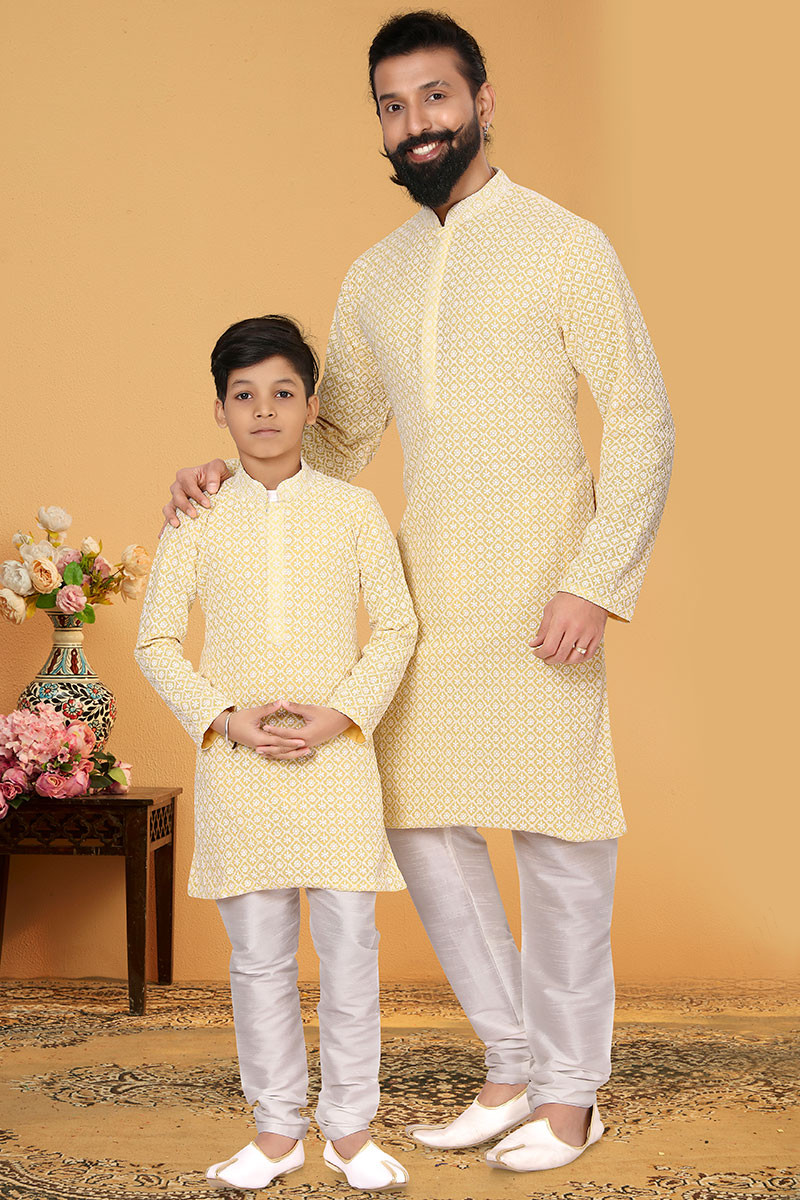 Father son 2025 matching kurta pajama