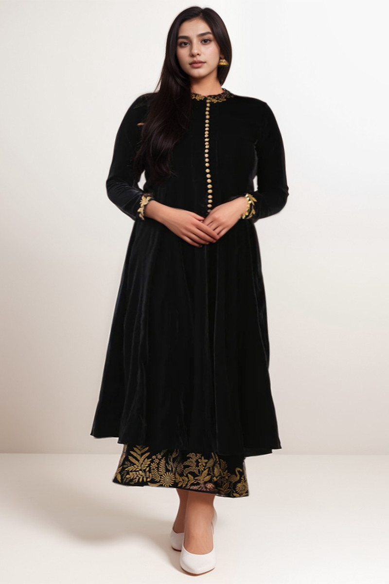 Velvet anarkali suits online cheap