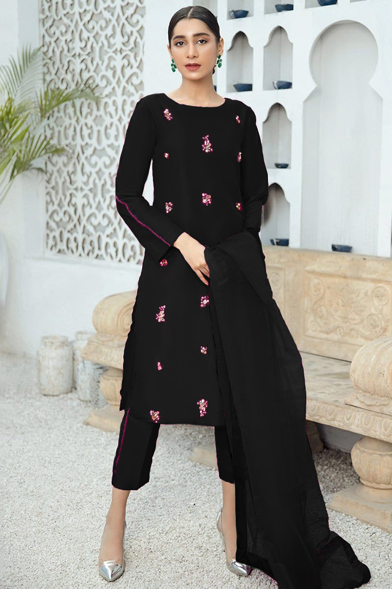 Ladies black trouser suits evening sales